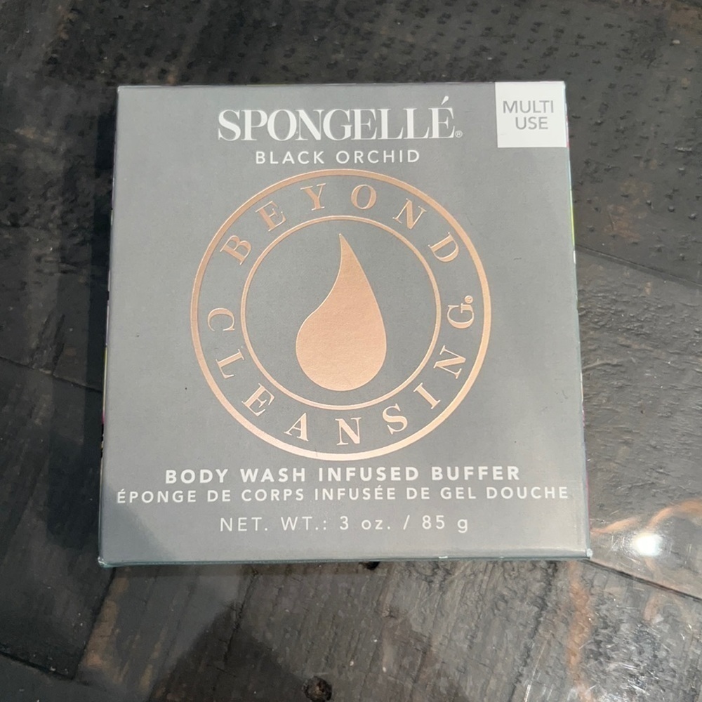 Spongelle Black‎ Orchid Beyond Cleansing Body Wash Infused Buffer 3oz Multi Use